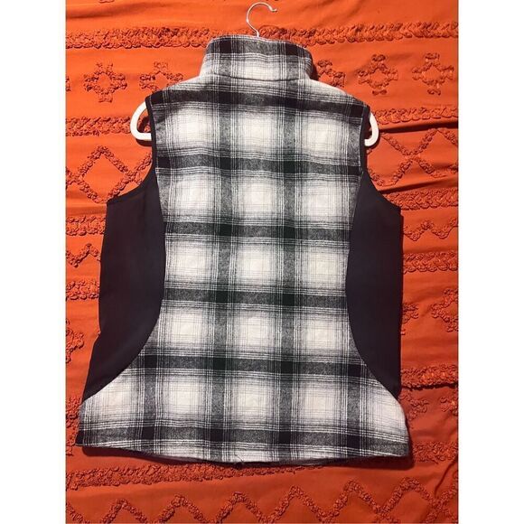Woolrich vest size large women's black white classic slimming zipper - Picture 9 of 13